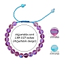 3Pcs Round Synthetic Moonstone Braided Bead Bracelets BJEW-SW00061-02-7