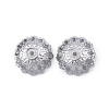 Tarnish Resistant 304 Stainless Steel Flower Fancy Bead Caps LS-STAS-G127-03P-1