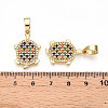 Brass Micro Pave Cubic Zirconia Pendants KK-N257-02G-3
