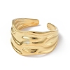 Ion Plating(IP) 304 Stainless Steel Open Cuff Ring for Women RJEW-C046-09G-2
