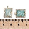 Natural Amazonite Faceted Rectangle Pendants G-I375-05G-07-3