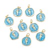 Brass Enamel Pendants X-KK-A155-08G-2
