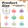 18Pcs 9 Colors Opaque & Transparent Resin Daisy Pendants RESI-LP0001-65-2