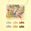48Pcs 8 Colors Valentine's Day Theme Alloy Enamel Pendants ENAM-FS0002-51-6