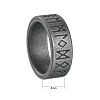 Viking Rune 304 Stainless Steel Finger Rings for Men WGDF4AB-49-2
