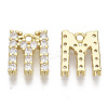 Brass Micro Pave Cubic Zirconia Charms KK-T060-05-M-G-NF-2