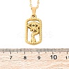 Rectangle with Eye 304 Stainless Steel Pendant Necklaces NJEW-H059-19G-5