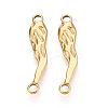 304 Stainless Steel Textured Hot Pepper Links/Cennector Charms STAS-T067-86G-1