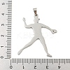 Non-Tarnish 304 Stainless Steel Pendants STAS-Z076-16P-3