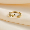 925 Sterling Silver with Natural Freshwater Beads adjustable Finger Ring for Women RJEW-M073-02G-1