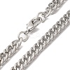 Iron Cuban Link Chain Necklaces for Women Men NJEW-A028-01F-P-2