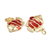 Brass Enamel Fish Pendants KK-I377-05G-A04-2