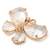 Rack Plating Brass Clear Cubic Zirconia Pendants KK-N255-11G-03-RS-2