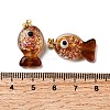 Handmade Dichroic Foil Lampwork Pendants X2-DICH-G001-01G-02-3