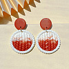 Acrylic & Polymer Clay Dangle Stud Earrings FS-WG68334-03-1