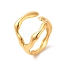 Ion Plating(IP) 304 Stainless Steel Cuff Finger Ring RJEW-E063-32G-1