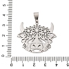 201 Stainless Steel Pendants STAS-V014-07P-3