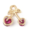 Brass Micro Pave Cubic Zirconia Pendants KK-R219-28G-01-1