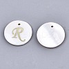 Natural Freshwater Shell Pendants SHEL-N027-04R-1