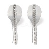 Leaf 304 Stainless Steel Dangle Earrings EJEW-L283-107P-2