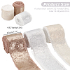 3 Colors Hot Stamping Polyester Frayed Ribbons SRIB-AR0001-20-2