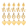 20Pcs 4 Styles 304 Stainless Steel Pendants STAS-PH0006-62-6