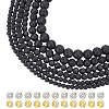 367Pcs Natural Lava Rock Round Beads Kit for DIY Jewelry Making DIY-AR0001-88-1