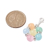 Flower Natural & Dyed Selenite Beads Pendant Decorations HJEW-TA00242-4