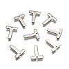 Tarnish Resistant 304 Stainless Steel Letter Charms X-STAS-O072-T-1