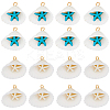 32Pcs 2 Colors Summer Beach Natural Shell Pendants FIND-SC0012-35-1