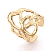 Ion Plating(IP) 304 Stainless Steel Cuff Open Rings for Women RJEW-N052-19G-1