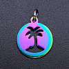 Ion Plating(IP) 201 Stainless Steel Pendants STAS-S105-JN157-1