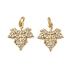 Brass Micro Pave Cubic Zirconia Pendants KK-I358-050G-1