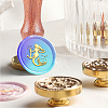 Brass Wax Seal Stamp with Handle AJEW-WH0184-1018-6