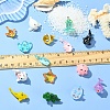 17Pcs 17 Styles Marine Series Resin Pendants RESI-YW0003-29-5