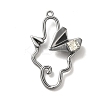 Glass Paper Plane Pendant PALLOY-K001-075B-04-1
