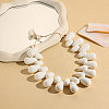 Resin Teardrop Beaded Necklaces for Women FS-WGB04AC-01-1