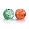 5 Colors Spray Painted & Baking Paint Crackle Glass Beads CCG-X0010-10-8mm-3