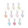 Transparent Resin Heart Pendants Decorations HJEW-JM04140-2