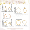 100Pcs 5 Styles Alloy Pendants FIND-GA0006-61-2