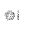 Clear Cubic Zirconia Flower Stud Earrings EJEW-N012-48P-3
