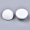 Spray Painted White Wood Cabochons WOOD-TAC0001-23B-3
