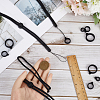 36Pcs 3 Style Silicone Rings with 6Pcs Polyester Necklace Lanyard Anti-Loss Pendant Holder DIY-GF0008-05-3