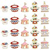 30Pcs 5 Styles Circus Theme Alloy Enamel Pendants ENAM-CJ0004-78-1