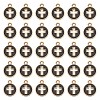 100Pcs Light Gold Plated Alloy Enamel Pendants ENAM-AR0001-75-1