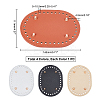   4Pcs 4 Colors Oval PU Leather Purse Bottom FIND-PH0003-26A-4