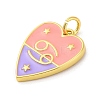 Brass Enamel Pendants KK-Z077-01G-07-2