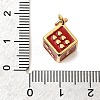 304 Stainless Steel Enamel Pendants STAS-P431-25G-01-3