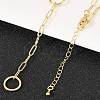 Brass Paperclip Chain Y Lariat Necklaces NJEW-H087-06F-G-3