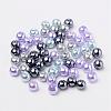 Silver-Grey Mix Pearlized Glass Pearl Beads HY-X006-8mm-13-2